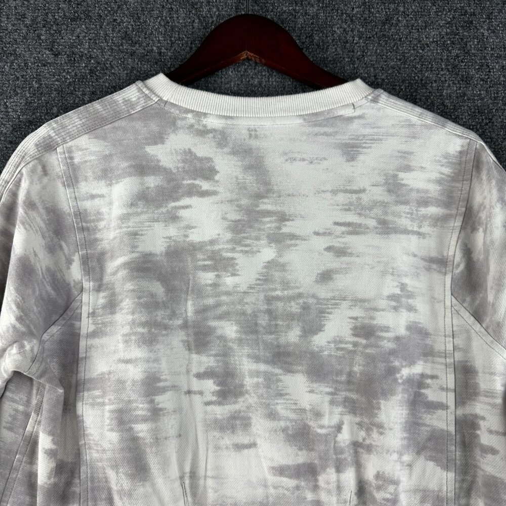 Athleta Farallon Camo Sweatshirt Womens Small Gray White Cotton Pullover Top - Picture 8 of 8